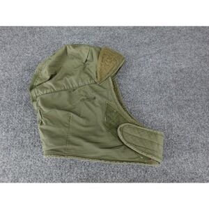 US‎ Military Helmet Liner Cap Mens 7 1/2 Green 1970 Vintage Insulated Hood